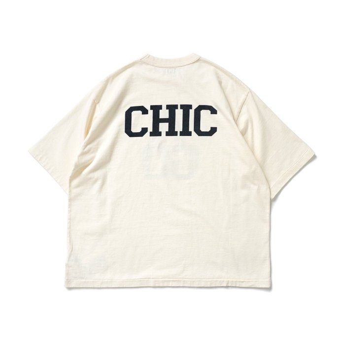 180142204 blurhms ROOTSTOCK / CHIC-AGO 88/12 Print Tee WIDE - Ivory bROOTS24S27E 02
