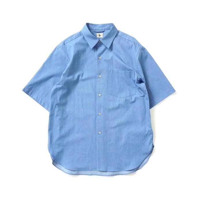 180156173 blurhms ROOTSTOCK / Short-sleeve Shirt - LightIndigo bROOTS24S5 硼ȥ꡼֥ 01