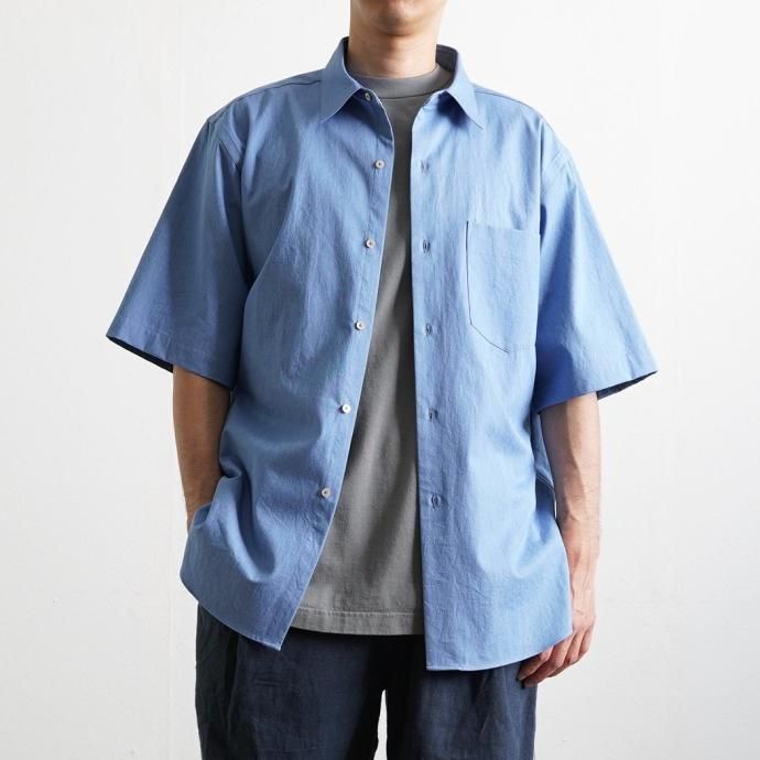 180156173 blurhms ROOTSTOCK / Short-sleeve Shirt - LightIndigo bROOTS24S5 硼ȥ꡼֥ 02