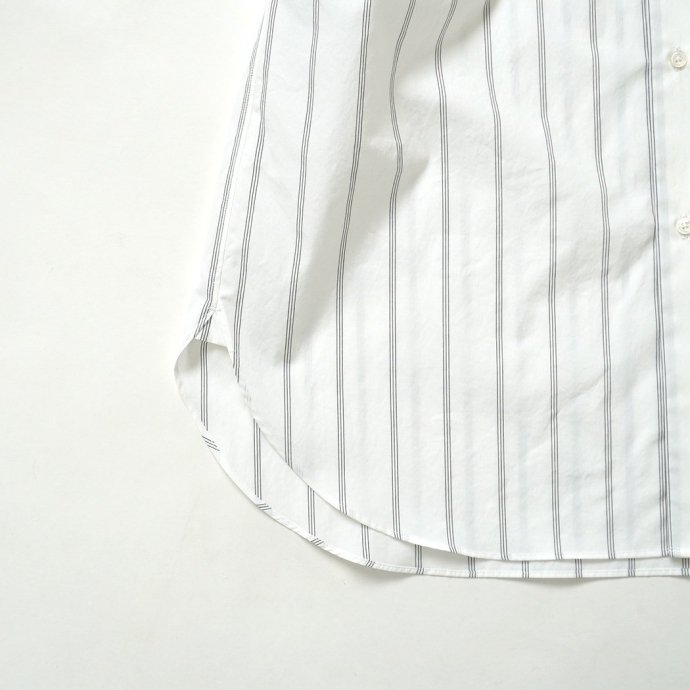 180156210 blurhms ROOTSTOCK / Short-sleeve Shirt - White x BK-Stripe bROOTS24S5 硼ȥ꡼֥ 02