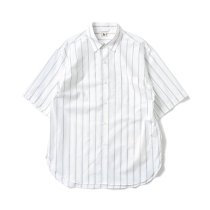 blurhms ROOTSTOCK / Short-sleeve Shirt - White x BK-Stripe bROOTS24S5 硼ȥ꡼֥