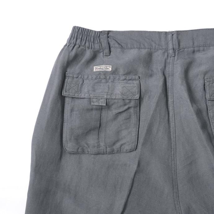 180834018 WEEKENDER / St. Barts Linen Pant - Charcoal Grey  ͥѥ 02