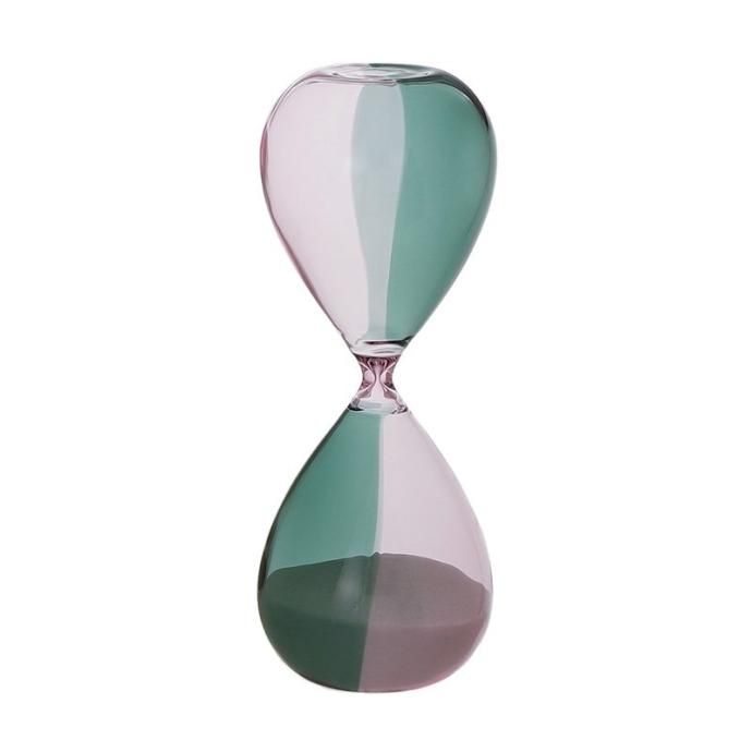 181191184 砂時計 L(バイカラー)C PIxTBL ピンクxターコイズブルー Hourglass L 30分 db082 02