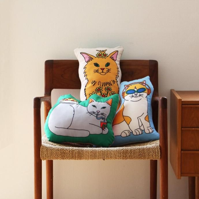 181626950 The Enjoy C&D Club Cushion - Cat/Green å ꡼ ǭ饹ȥå 02