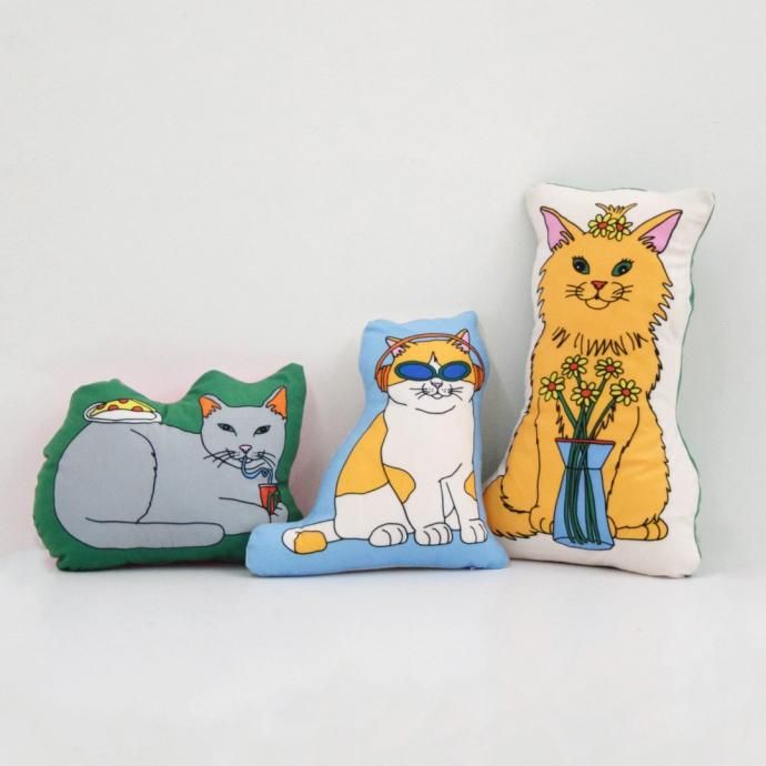 181627186 The Enjoy C&D Club Cushion - Cat/Blue å ֥롼 ǭ饹ȥå 02