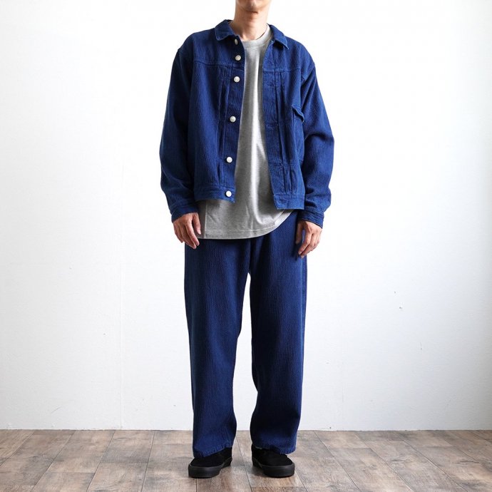 181719514 INNAT / HAND-DYED SASHIKO TYPE-1 TRUCKER JACKET - Indigo ɤҿ ȥå㥱å ǥ INNAT06-J03B<img class='new_mark_img2' src='https://img.shop-pro.jp/img/new/icons47.gif' style='border:none;display:inline;margin:0px;padding:0px;width:auto;' /> 02