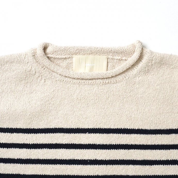 181719898 INNAT / PANEL BORDER SWEATER - Natural ѥͥܡ ʥ롿֥å INNAT06-K02 02