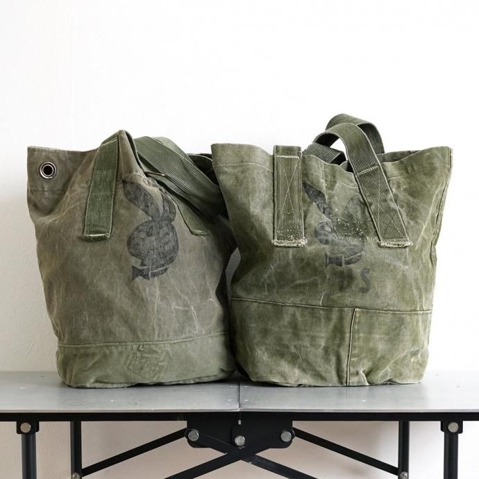 181965037 Hexico / CUSTOM & GRAFFITI TOTE BAG Made with U.S. ARMY 50s-70s DUFFLE BAG COTTON - 02 02