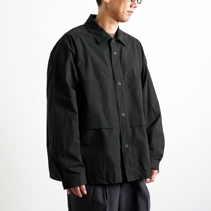 182294294 kontor/ LAYERED MULTI-POCKET SHIRT - BLACK ĥ㥱å KON-SH02243<img class='new_mark_img2' src='https://img.shop-pro.jp/img/new/icons47.gif' style='border:none;display:inline;margin:0px;padding:0px;width:auto;' /> 02