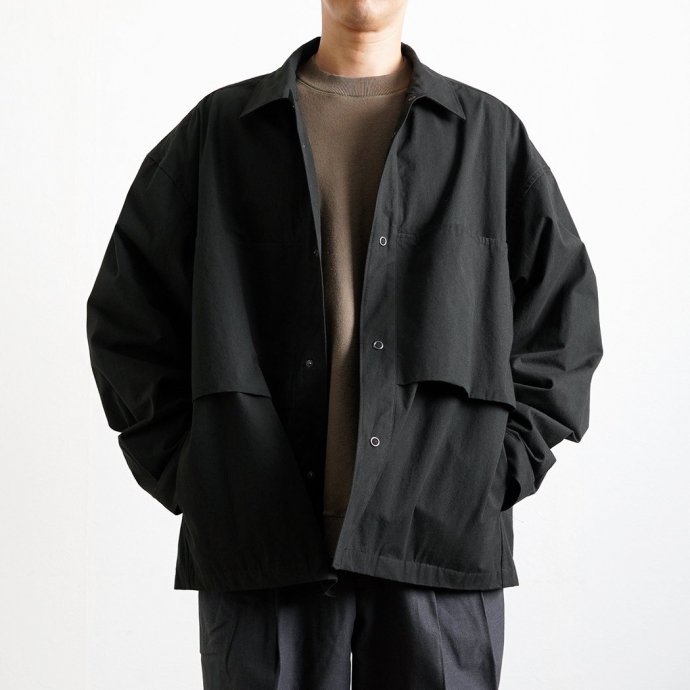 182294294 kontor/ LAYERED MULTI-POCKET SHIRT - BLACK ĥ㥱å KON-SH02243<img class='new_mark_img2' src='https://img.shop-pro.jp/img/new/icons47.gif' style='border:none;display:inline;margin:0px;padding:0px;width:auto;' /> 02