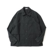 Kontor / LAYERED MULTI-POCKET SHIRT - BLACK ĥ㥱å KON-SH02243