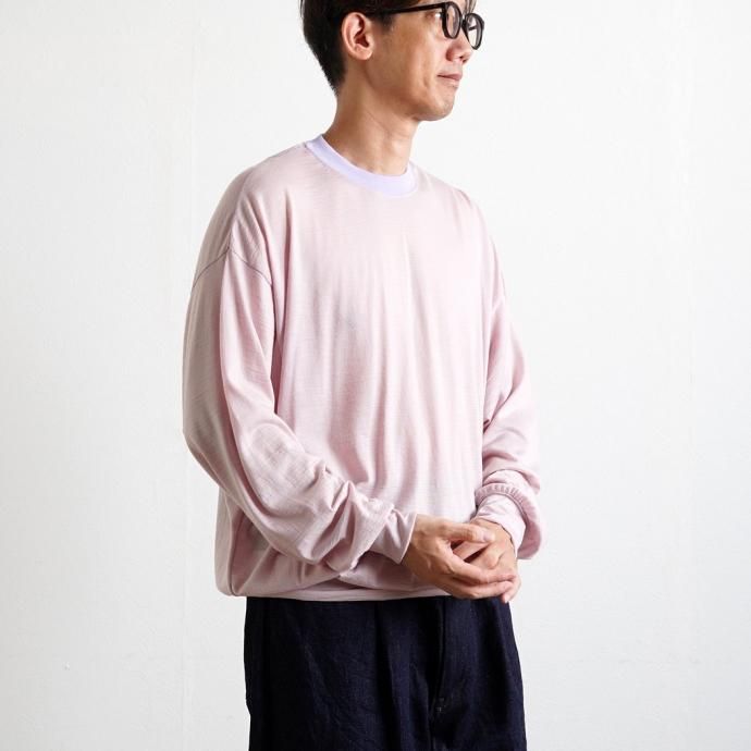 182427496 O-  / MERINO SWEATSHIRT - Lilac Orange Υ륫åȥ OW-21 02