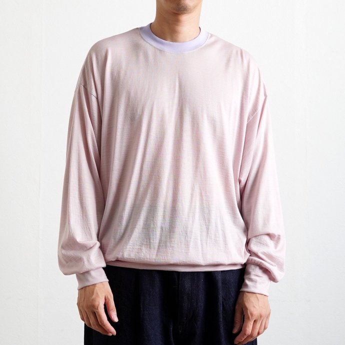 182427496 O-  / MERINO SWEATSHIRT - Lilac Orange Υ륫åȥ OW-21 02