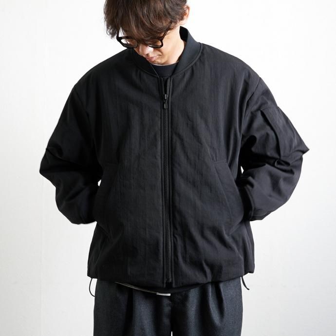 182780022 kontor/ PADDED FLIGHT JACKET - BLACK 󥵥졼ȥѥǥå ե饤ȥ㥱å KON-BL02243 02