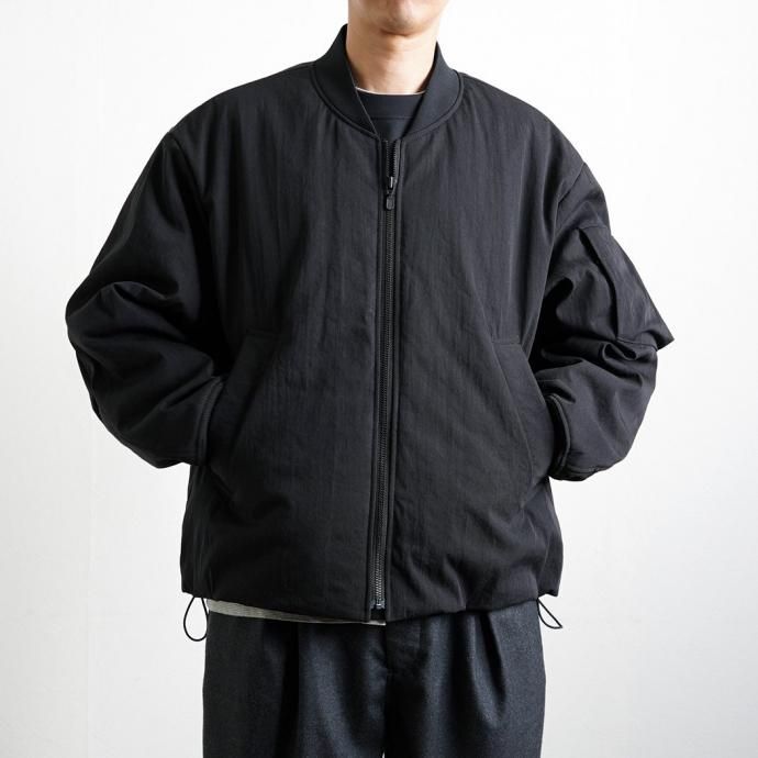 182780022 kontor/ PADDED FLIGHT JACKET - BLACK 󥵥졼ȥѥǥå ե饤ȥ㥱å KON-BL02243 02