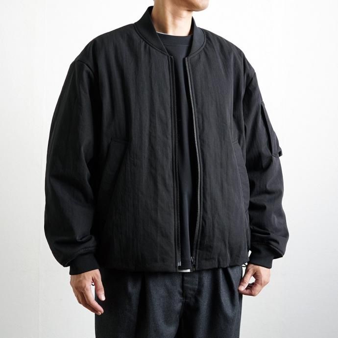 182780022 kontor/ PADDED FLIGHT JACKET - BLACK 󥵥졼ȥѥǥå ե饤ȥ㥱å KON-BL02243 02