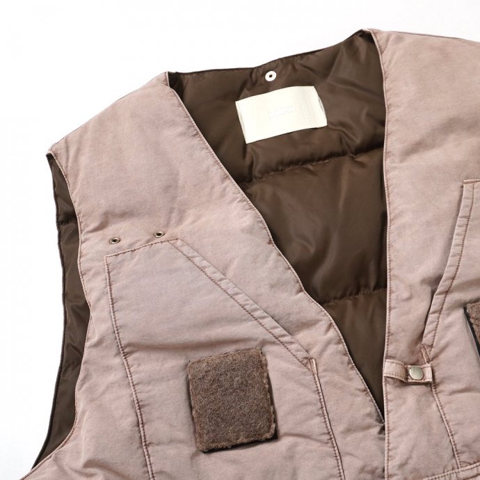 182891673 INNAT / HAND-DYED FISHING DOWN VEST - Beige INNAT06-V01 ٥󥬥 եå ٥ ١ 02