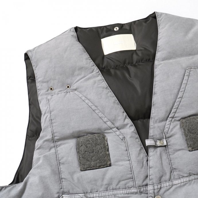 182891758 INNAT / HAND-DYED FISHING DOWN VEST - Gray INNAT06-V01 ٥󥬥 եå ٥ 졼 02