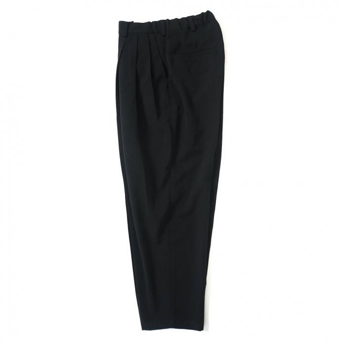 183073688 kontor/ 3 PLEAT WOOL PANTS - BLACK 3åѥ KON-PT02243 02