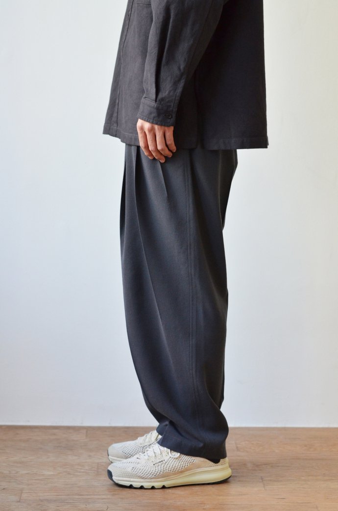  kontor/ 3 PLEAT WOOL PANTS - BLACK 3åѥ KON-PT02243 02