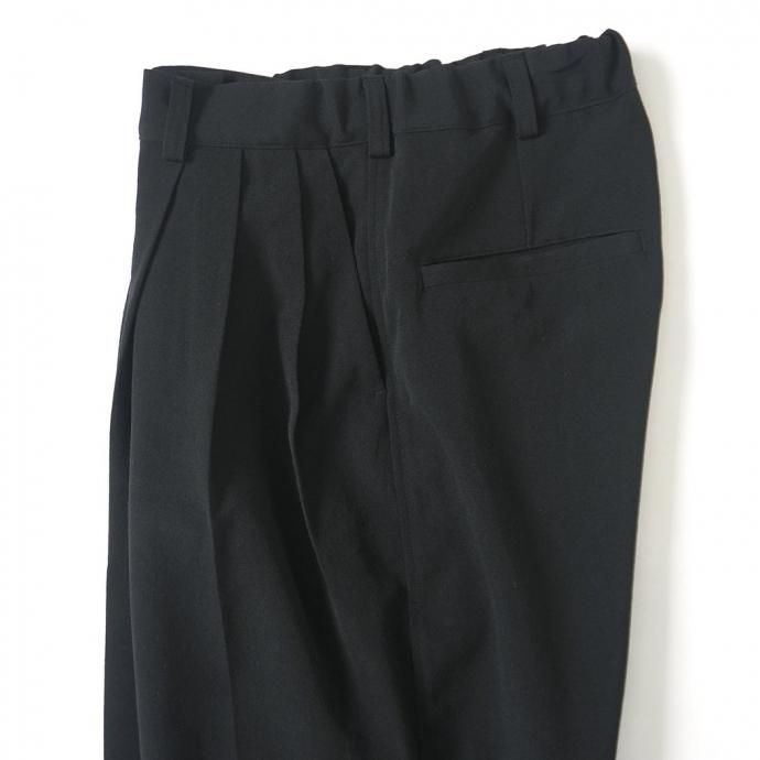 183073688 kontor/ 3 PLEAT WOOL PANTS - BLACK 3åѥ KON-PT02243 02