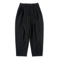 kontor/ 3 PLEAT WOOL PANTS - BLACK 3åѥ KON-PT02243