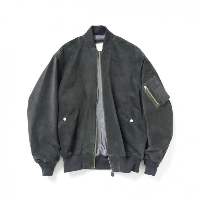メーカー JACKET BOMBER SUEDE / INNAT - スウェードボマー Black ジャケット・アウター