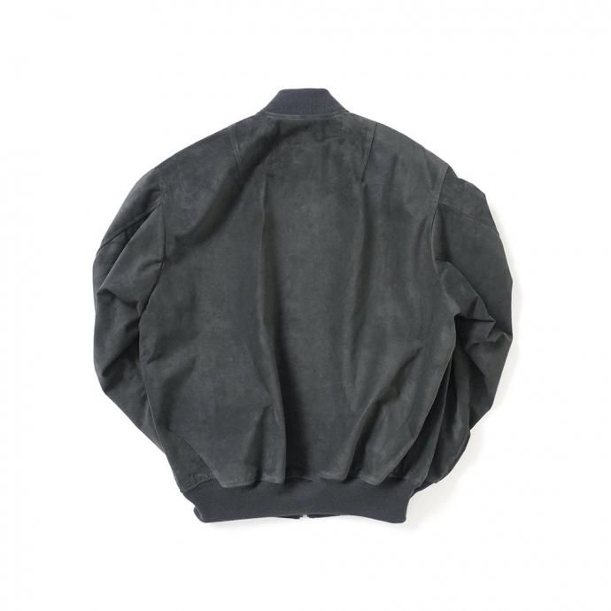 184033410 INNAT / SUEDE BOMBER JACKET - Black スウェードボマージャケット ブラック INNAT07-J06 02