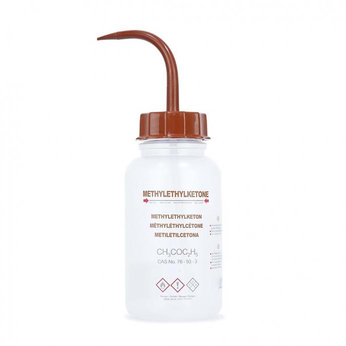 184390395 ISOLAB / Wash Bottles With Integral Tube - Methyl Ethyl Ketone/Brown ウォッシュボトル ブラウン 01