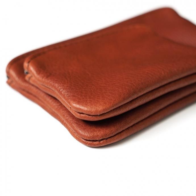 184566735 MOONSHINE LEATHER COMPANY / 4-inch Zippered Pouch - Cognac ࡼ󥷥㥤쥶ѥˡ åѡդݡ 4 ˥å 02