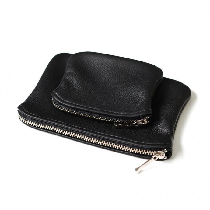 184566740 MOONSHINE LEATHER COMPANY / 6-inch Zippered Pouch - Black ࡼ󥷥㥤쥶ѥˡ åѡդݡ 6 ֥å 02