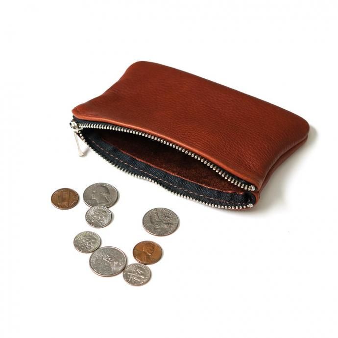 184566747 MOONSHINE LEATHER COMPANY / 6-inch Zippered Pouch - Cognac ࡼ󥷥㥤쥶ѥˡ åѡդݡ 6 ˥å 02