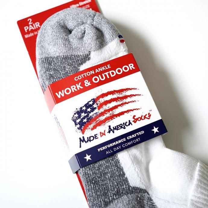 184567003 MADE IN AMERICA SOCKS / 2ڥ 󥯥륽å ۥ磻 Cotton Ankle 2 Pair Socks - White 02