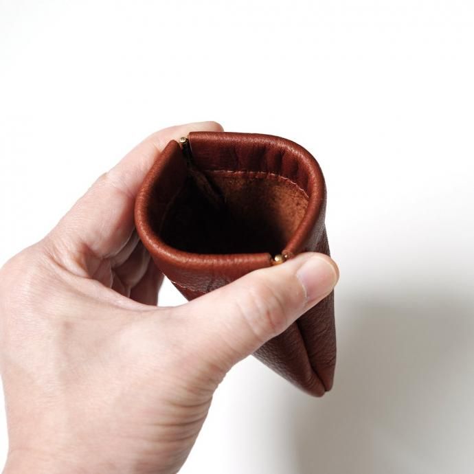 184567389 MOONSHINE LEATHER COMPANY / Pop Coin Pouch Large - Cognac ムーンシャインレザーカンパニー ポップコインポーチ コニャック 02