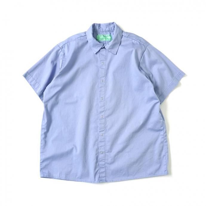 184797739 UNIVERSAL OVERALL Co. / Wrinkle-Resistant Cotton Work Shirt - Light Blue ユニバーサルオーバーオール 半袖ワークシャツ 845 01