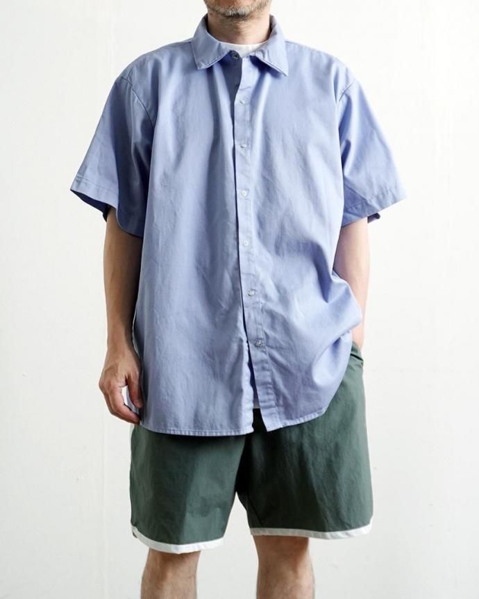 184797739 UNIVERSAL OVERALL Co. / Wrinkle-Resistant Cotton Work Shirt - Light Blue ˥С륪С Ⱦµ 845 02