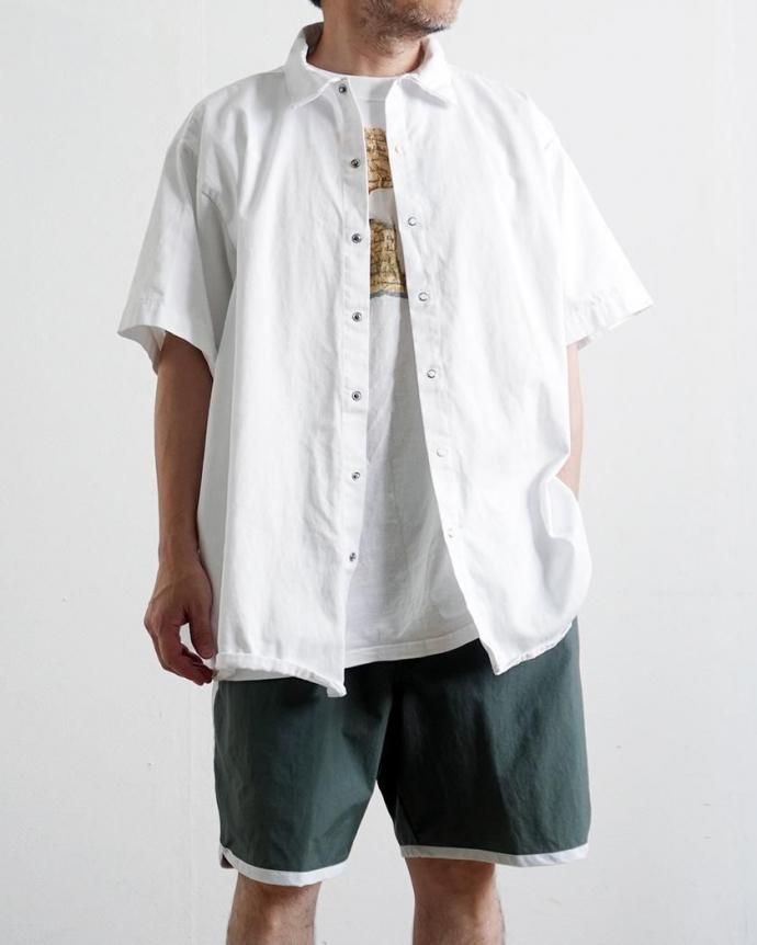 184797765 UNIVERSAL OVERALL Co. / Wrinkle-Resistant Cotton Work Shirt - White ˥С륪С Ⱦµ USA 02