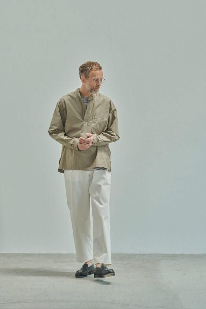 185597418 STILL BY HAND スティルバイハンド / CS03251 - WHITE×OLIVE ボーダー 半袖Tシャツ 02