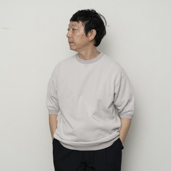 186072335 STILL BY HAND スティルバイハンド / KN03252 - DARK NAVY 半袖ニットTシャツ 02