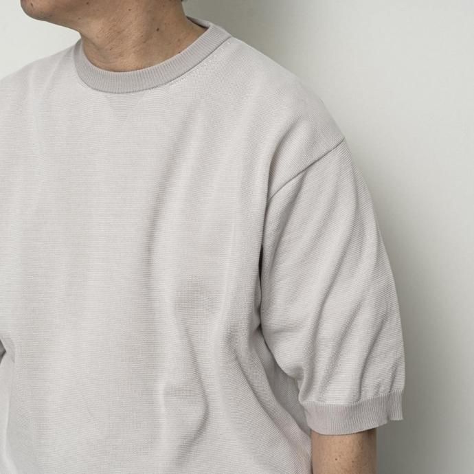 186072335 STILL BY HAND スティルバイハンド / KN03252 - DARK NAVY 半袖ニットTシャツ 02