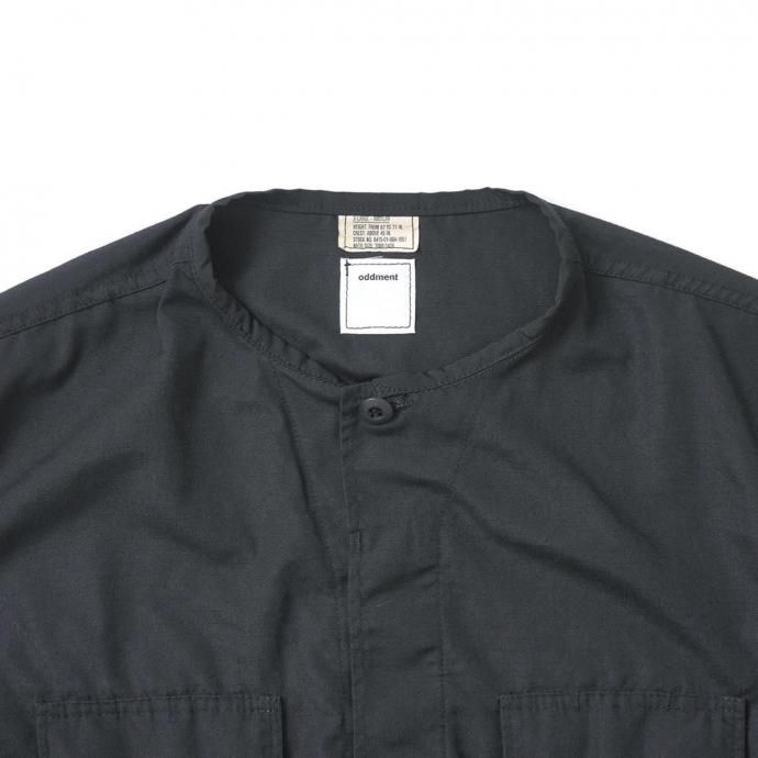 186281095 oddment / TACTICAL RIPSTOP JKT - Black フィールドジャケット リメイクノーカラーブルゾン 02