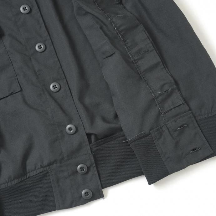 186281095 oddment / TACTICAL RIPSTOP JKT - Black フィールドジャケット リメイクノーカラーブルゾン 02