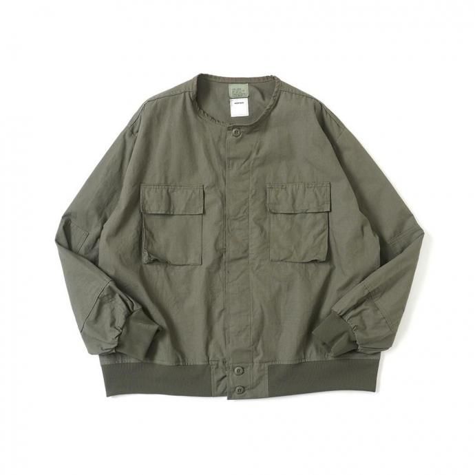186281194 oddment / TACTICAL RIPSTOP JKT - Olive フィールドジャケット リメイクノーカラーブルゾン 01