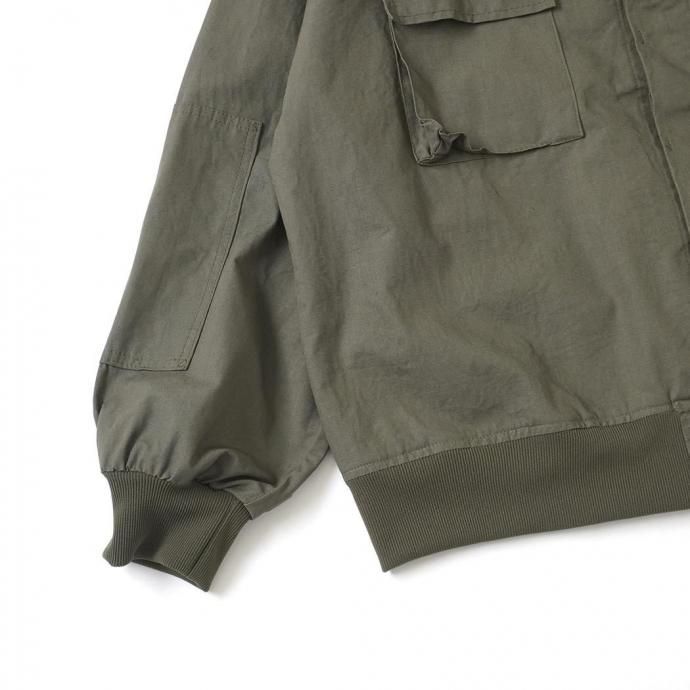 186281194 oddment / TACTICAL RIPSTOP JKT - Olive フィールドジャケット リメイクノーカラーブルゾン 02