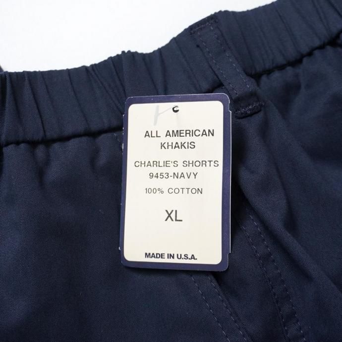186323159 ALL AMERICAN KHAKIS / Charlie's Sea Island Poplin Shorts - Navy ポプリンショーツ 02