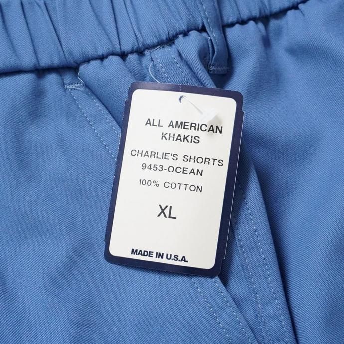 186323169 ALL AMERICAN KHAKIS / Charlie's Sea Island Poplin Shorts - Ocean ポプリンショーツ 02