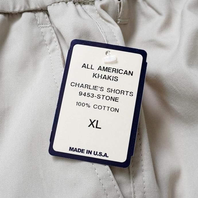 186323175 ALL AMERICAN KHAKIS / Charlie's Sea Island Poplin Shorts - Stone ポプリンショーツ 02