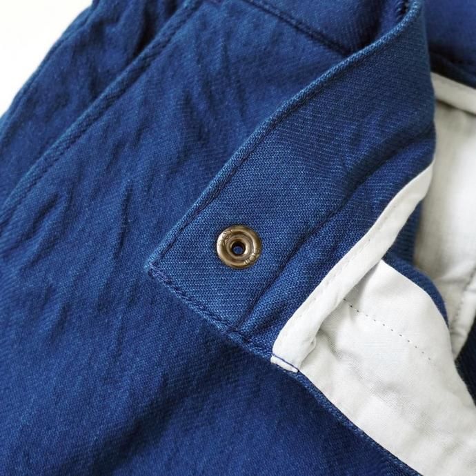 186400650 Hexico / BUCKLE BACK INDIGO FLANNEL SLACKS - 30s CINCH BUCKLE IRON 70s-80s TALON 42 BRASS 02
