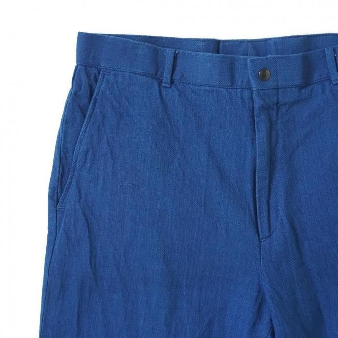 186400650 Hexico / BUCKLE BACK INDIGO FLANNEL SLACKS - 30s CINCH BUCKLE IRON 70s-80s TALON 42 BRASS 02