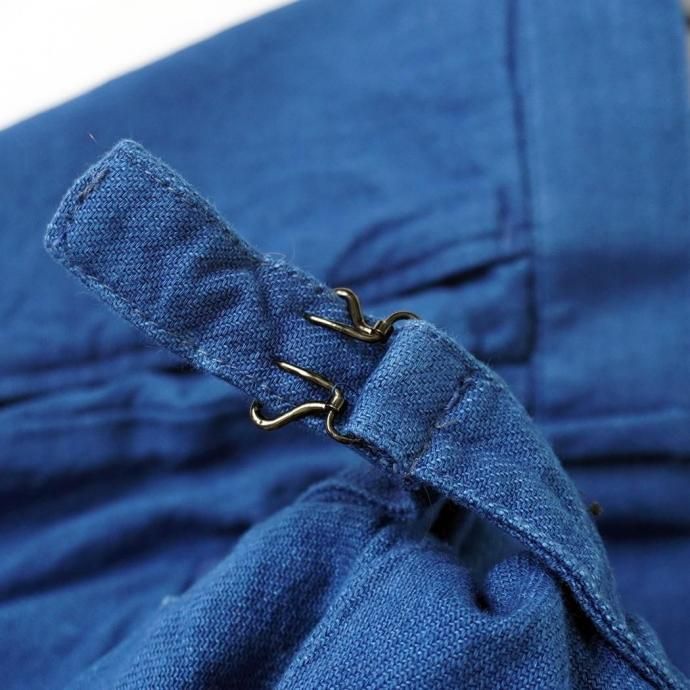 186400650 Hexico / BUCKLE BACK INDIGO FLANNEL SLACKS - 30s CINCH BUCKLE IRON 70s-80s TALON 42 BRASS 02